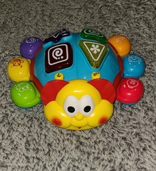 Bilingual English Spanish Bump & Go Turtle Light Up Musical Baby Learning Toy