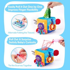 hahaland Baby Tissue Box Toy – Toys 6-12 Months Montessori Medium