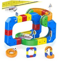 3D Anti-Gravity Electric Train Set for Kids Ages 4-8 – 58 PCS Flexible 58pcs