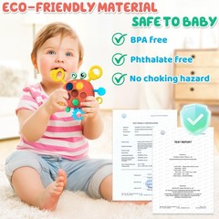 Toddler Travel Toy Silicone Pull String Montessori Sensory Gift Stuffer 18m+