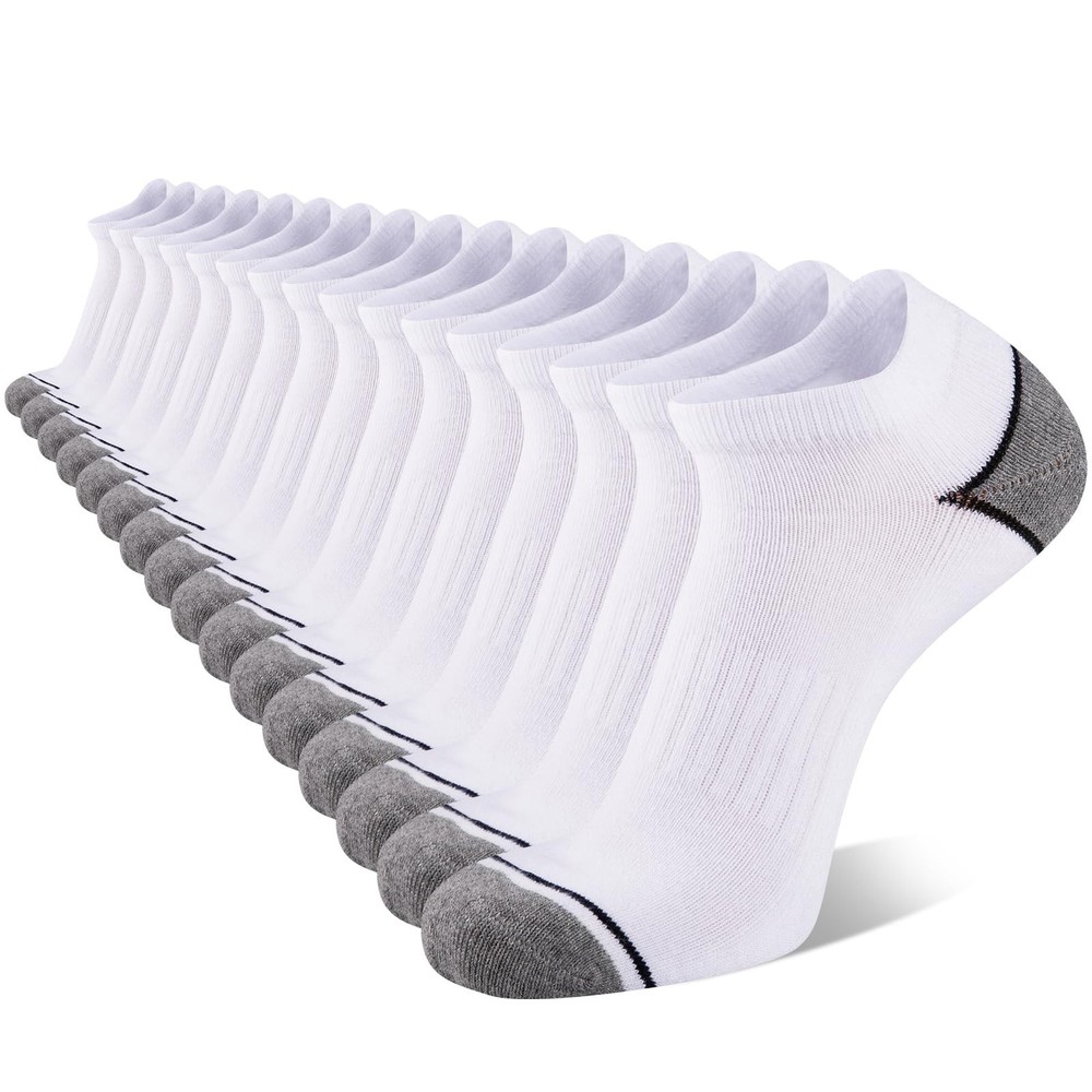 COOVAN Mens Cotton Ankle Socks 8 Pack Athletic Low Cut Socks for Men Sport Ru…