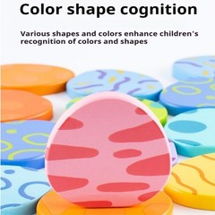 10 Pcs Wooden Puzzles for Kids Ages 1-3, Colored Dinosaur and Egg Pairing Toys`