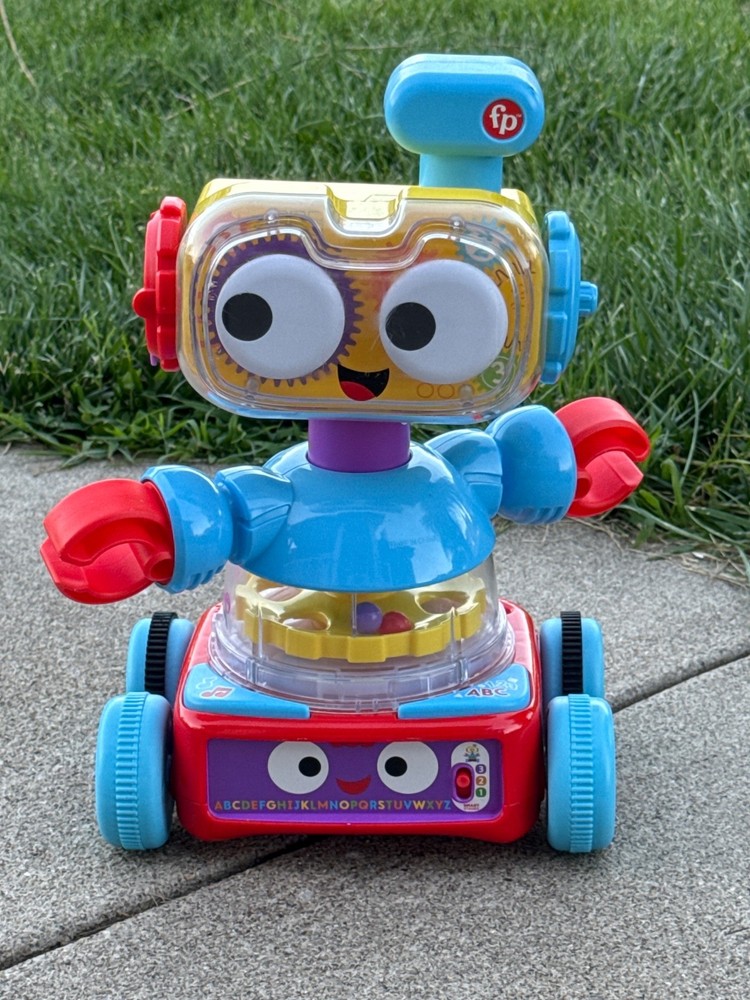 Fisher-Price 4-in-1 Robot Baby to Preschool Learning Toy with Lights & Music