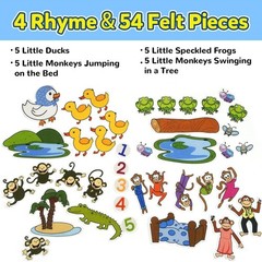 Deluxe Felt Storytelling Kit for Little Ones: 4 Classic Nursery Rhymes Included