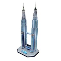 Petronas Twin Towers 3D Paper Puzzle DIY Model Malaysia Kuala Lumpur Toy Gift 1p