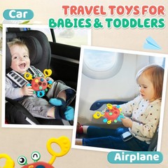 Toddler Travel Toy Silicone Pull String Montessori Sensory Gift Stuffer 18m+