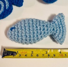Handmade Crochet Blue Color Sorting Playset, Learning Toy, Montessori