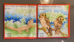 Handmade Fabric Children’s Soft Book Learn to Count New Zealand 123 Numbers