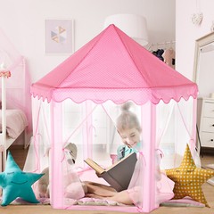 Girls Pink Princess Castle Tent Cute Playhouse Children Kids Play Tent Xmas Toys