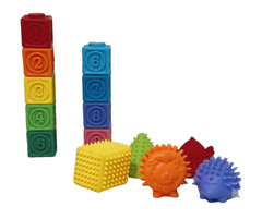 Toys for babies Stacking Blocks and textured sensory toys in shapes (Pre-Owned)