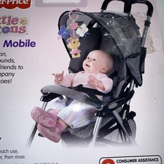 New Fisher-Price Little Buttons Linking Mobile Pink Bear NEW