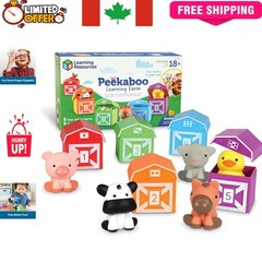 Peekaboo Learning Farm 15-Piece Set: Fun Toddler Counting and Sorting Toy
