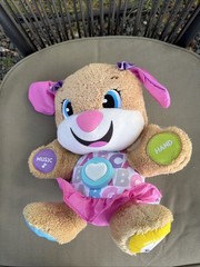 Fisher-Price Laugh & Learn Smart Stages Sis Puppy Plush Learning Toy for Baby