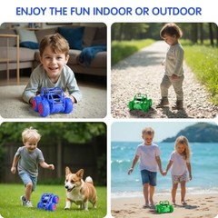 Remote Control Car, Fast Direct Charging RC Cars Amphibious 360° Rotating Blue