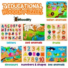 Educational Alphabet & Number Puzzles for Toddlers
