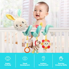 Spiral Car Seat & Stroller Activity Toy Stroller & Car Seat Toys for 0 M and Up