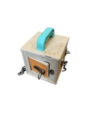 Lovevery Wooden Lock Box Activity Toy Toddler Multicolor Latches Montessori