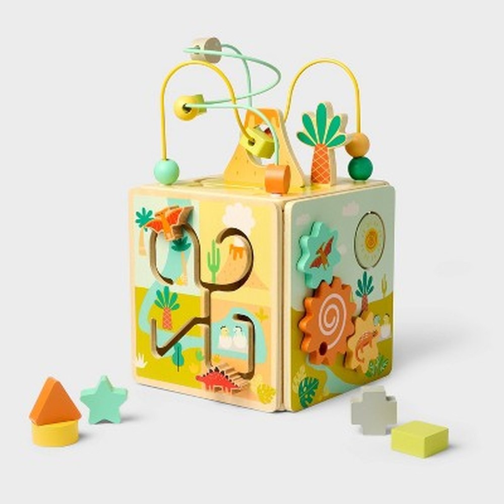 Gigglescape Activity Cube – Toddler Play Center, Wood & Metal, 1 Year+