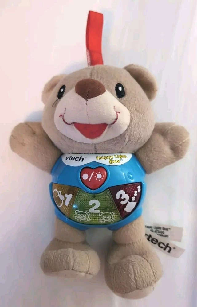 Baby Toy VTech Happy Light Bear Music Baby Crib Toy Electronic Plush     