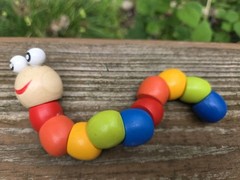 Wooden Flexible Caterpillar Toy – Colorful Sensory Learning Toy