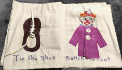 Vintage Handmade Cloth Children’s Sensory Learning Book with Raggedy Ann Cover