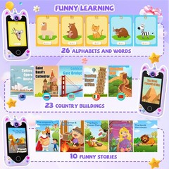 Kids Smart Phone for Girls Gifts – Toddler Christmas Birthday Gift for Age 3