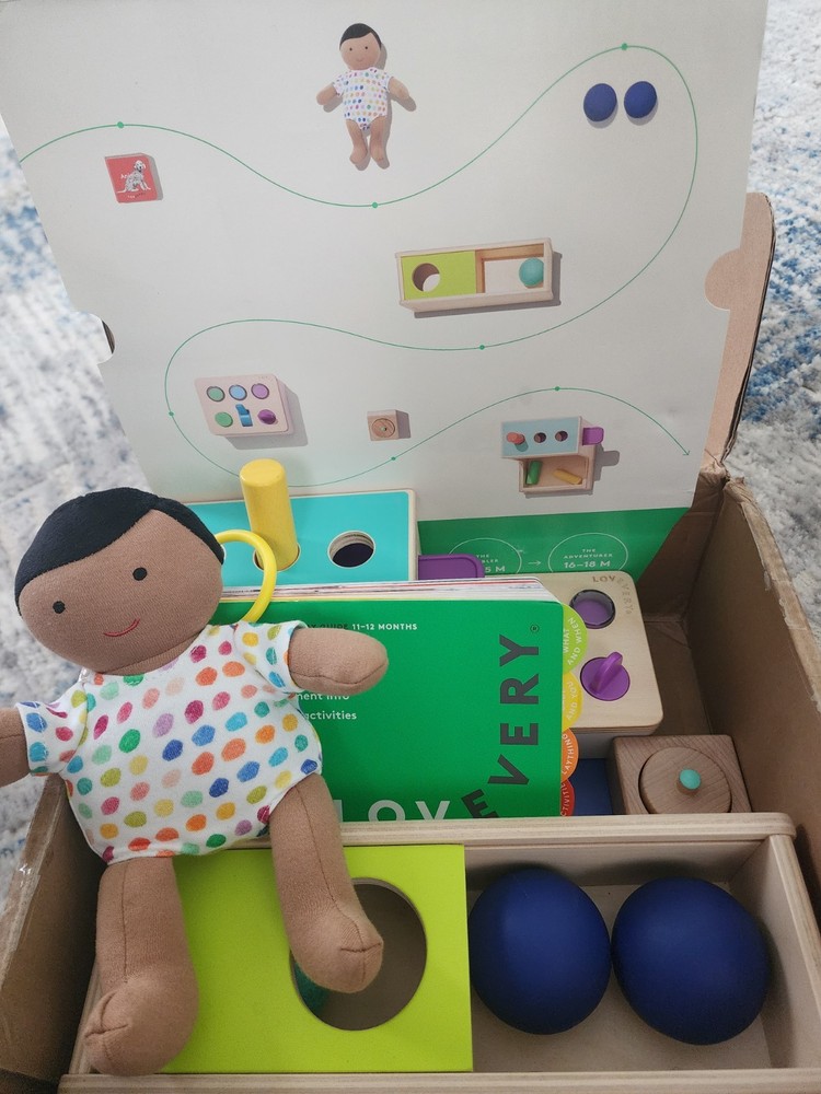 Lovevery The Thinker Play Kit For Ages 11 & 12 Months – (Missing Book & 2 Pegs)