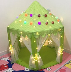 Children Kids Play Tent Green Princess Prince Castle Cute Playhouse Toy Portable