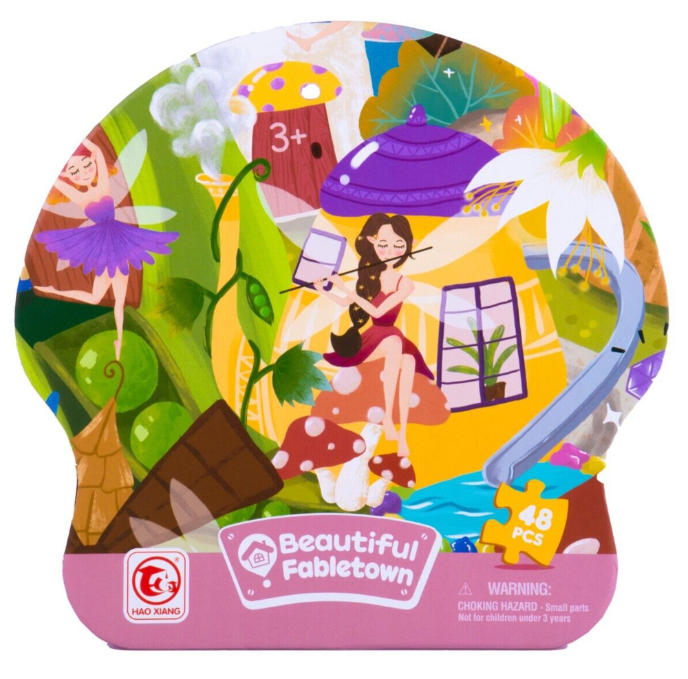 Beautiful Fabletown Jigsaw Puzzle for Kids 48 pc Fairy Puzzle 20×13″