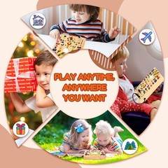 Busy Board with 19 LED Light Switches, Montessori Toys for 1 2 3 Years Old, W…