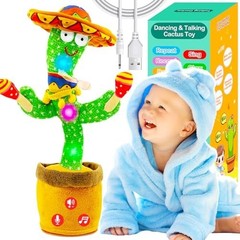 Rechargeable Dancing Talking Cactus Toy – Volume Adjustable, Mimics Speech, Fun