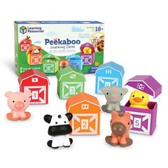 Learning Resources Peekaboo Learning Farm Animal Puppets Fine Motor Skills Toys