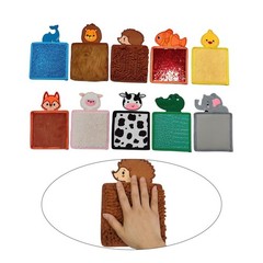 10x Animal Shape Sensory Mat Interactive Learning Toy Portable Polyester Kids