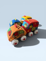 Melissa & Doug K’s Kids Soft Pullback Toy Cars Set, Multicolor 6-24 Months