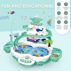 3In1 Fishing Game Toys for Kids with 34PCS Accessories Including Fishing Rod, Sm