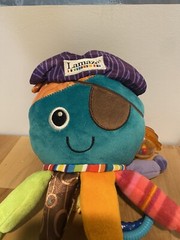 Tomy Lamaze Pirate Plush Octopus Baby Rattle Crinkle Teether Multicolor Infant