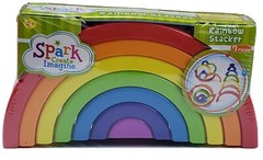 Spark Create Imagine Rainbow Stacker Set Building Toy NEW