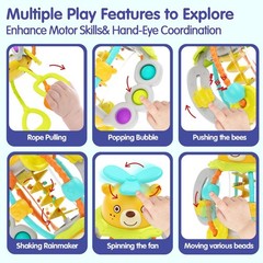 Montessori Teething Toys for 1 Year Old, Sensory Pull String Baby Gift