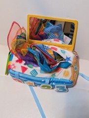 Baby Tissue Box Rainbow Tissues Play Paper Crinkle Sensory Teether Mirror