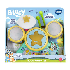 VTech Bluey Hooray Drum Set Interactive Musical Lights Sounds Learning Toy