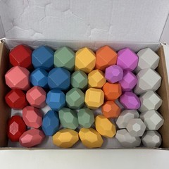Montessori Educational Wooden Toy Blocks BUNMO XL Wood Stacking Rocks 38 Pc