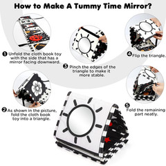 Black and White Baby Toys, Tummy Time High Contrast Newborn Toys 0-3 Months, Sof