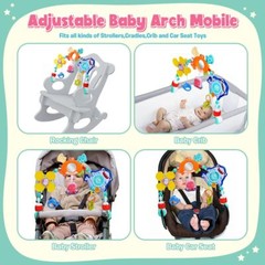 Baby Stroller Car Crib Mobile Activity Arch Toy Travel Colorful Musical Toy