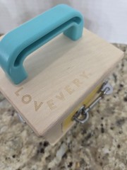 LOVEVERY The Lockbox Latches & Spinning Rainbow Montessori Wooden Learning Toy