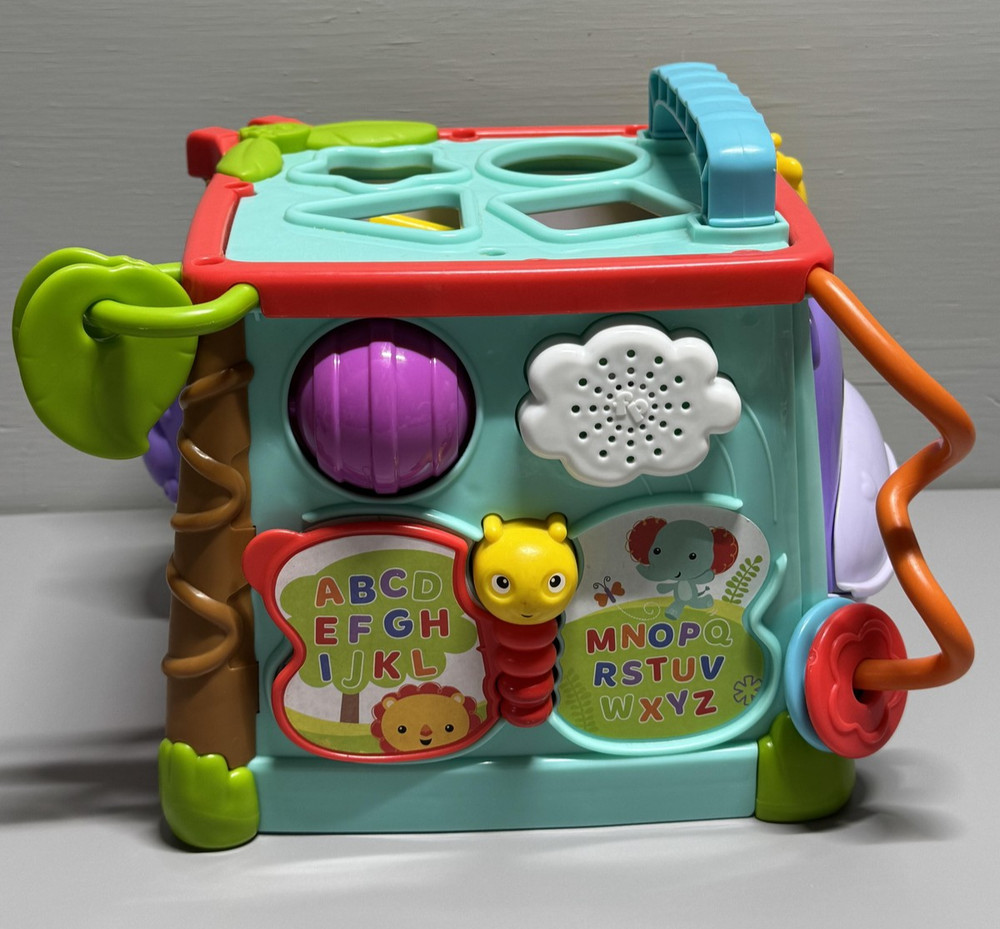 Fisher-Price Activity Cube Musical Toy Lights Sounds Numbers Letters Learning