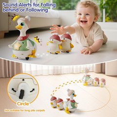 Baby Toys 6-12 Months Musical Dancing Duck Toy Set with Mama and Babys Tummy…