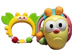 Multicolor Bugs & Insects Baby Rattle/Teether Toy Set 2pcs SD-51/SD-02