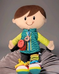 Playskool Soft Activity Doll Toddler Learning Toy Zipper Button Laces Sensory