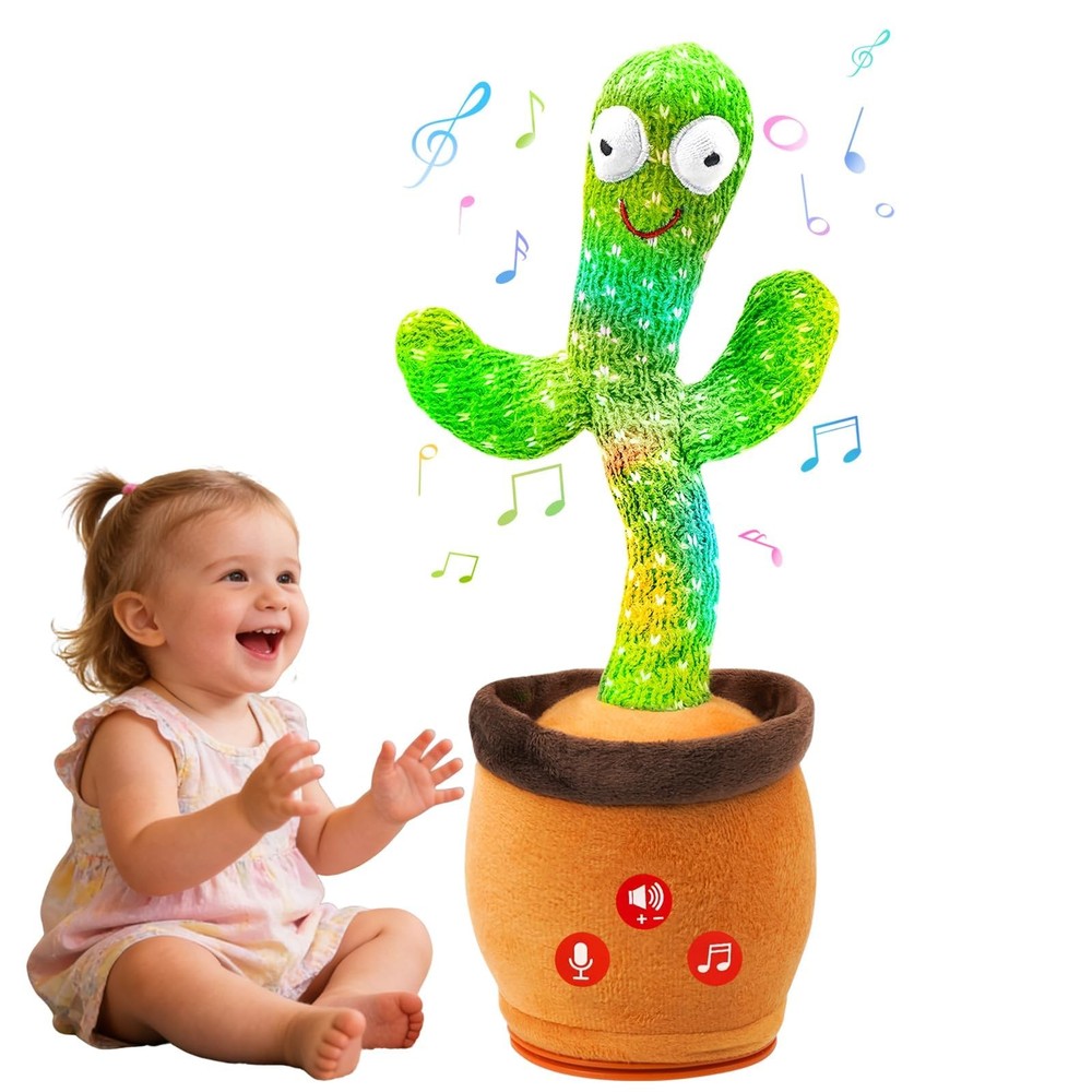FAYOUCZ Baby Toys Dancing Talking Cactus 5.8 inches,