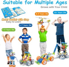 Creative 10-in-1 Educational Building Activities for Kids Ages 4-8 – 167 Parts